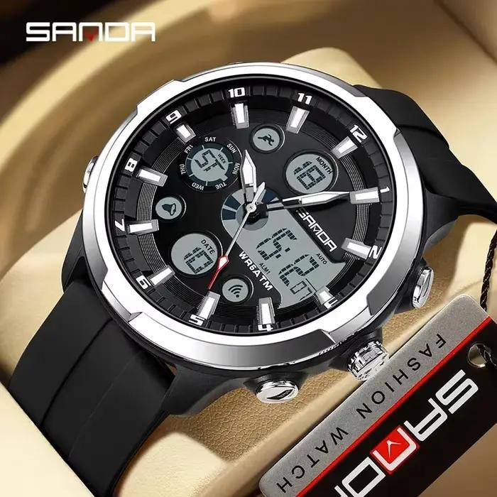 SANDA 9053 50M montre-bracelet à Quartz étanche pour homme Relogios Masculino G sport militaire montres pour hommes montre numérique de luxe