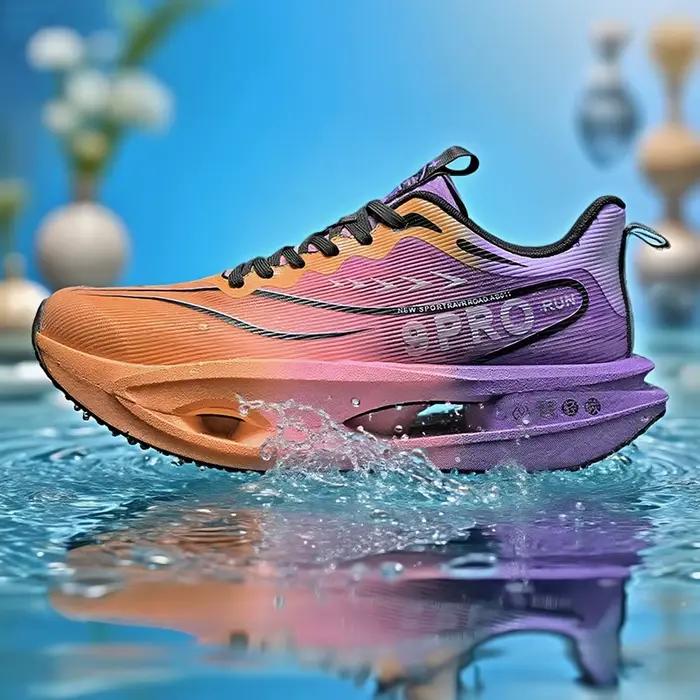 Chaussures de sport pour hommes, chaussures de course professionnelles à semelles épaisses, antidérapantes, amortissantes, chaussures d'entraînement, baskets légères pour la remise en forme en ville
