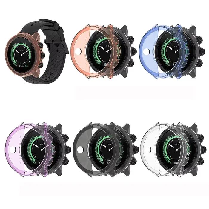 2 + 1 étui de Protection + Film en verre trempé pour montre intelligente Suunto 9 coque