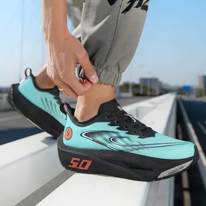 Chaussures de course EZIIOT homme et femme polyester maille aérée stabilisation course légère marathon jogging baskets sportives