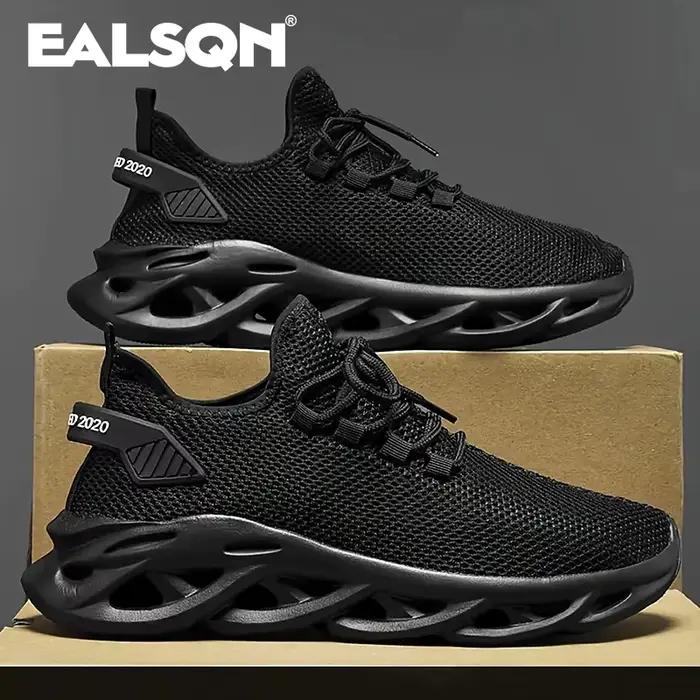 Hommes sport course noir Jogging chaussures espadrilles décontractées marron extérieur respirant maille femmes léger absorption des chocs noir Tennis