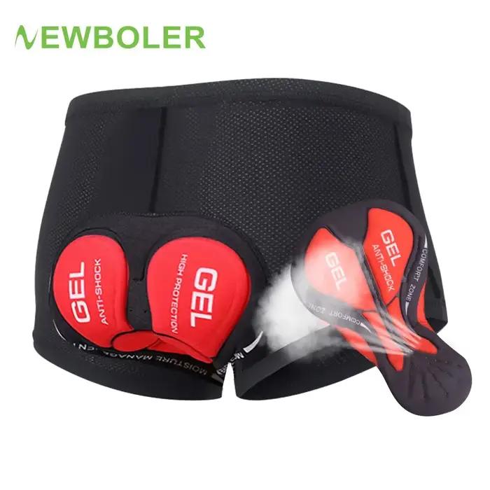 Shorts de cyclisme NEWBOLER en polyester respirant pour hommes, avec rembourrage 5D, coutures plates, confort et protection ultimes pour le cyclisme de route et VTT