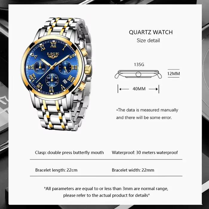 LIGE 2024 nouvelle mode femmes montres haut pour femme marque de luxe créatif en acier