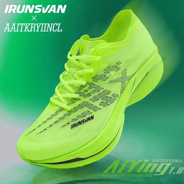 IRUNSVAN chaussures de course sur plaque de carbone pleine longueur avec maille de sport