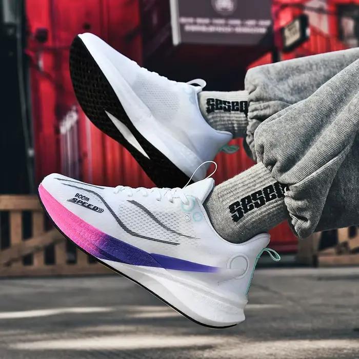 Chaussures de course pour hommes avec plaque en carbone