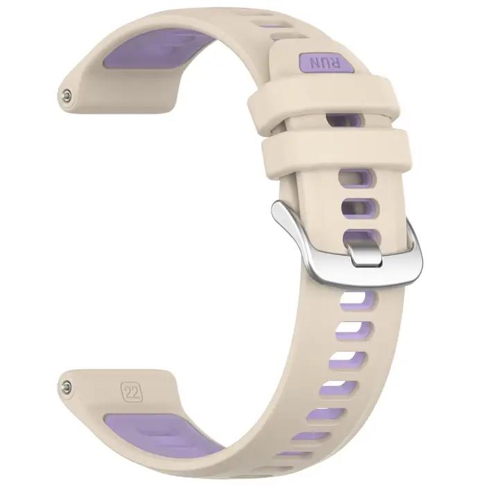 Bracelet en silicone souple bicolore officiel pour Garmin Forerunner 970 965 955 945 935 745