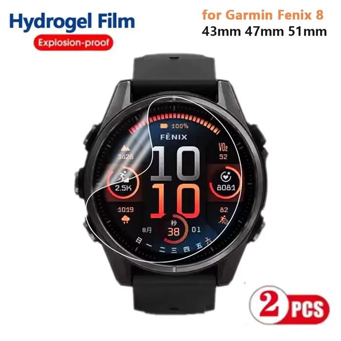 Film Hydrogel HD Transparent pour Montre Connectée Garmin Fenix 8 47mm 7X 6X 5X 7 6 5 7S 6S 5S 265 265S 255 255S 965