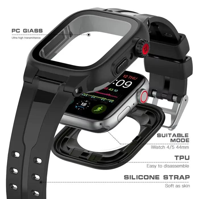 Étui étanche IP68 pour Apple Watch série 9 8 7 6 5 4 3 2 SE 45 44 41 38mm