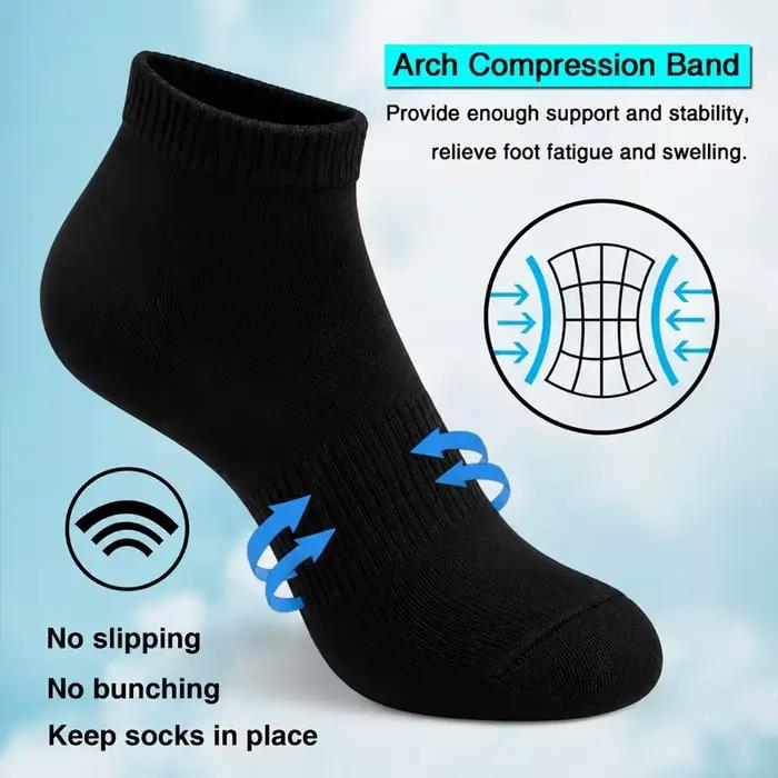 5/10 paires de chaussettes de sport rembourrées pour hommes