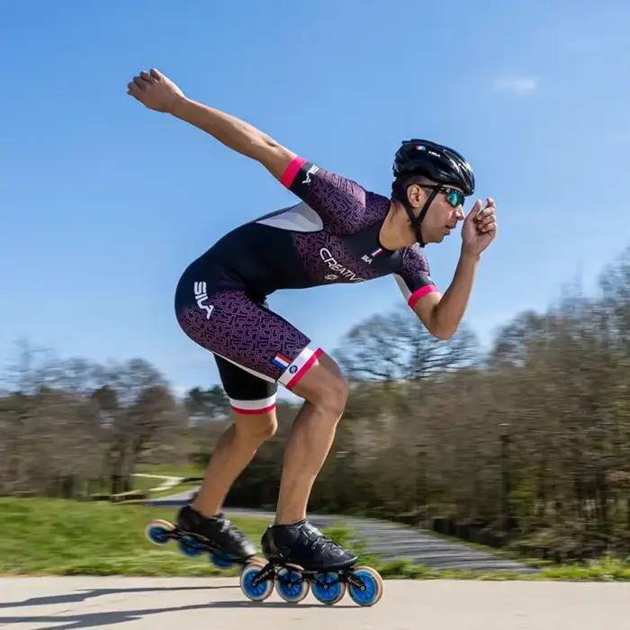 Sila hommes Tri costumes vêtements de course athlète professionnel Triathlètes formation ou compétition de patins moyens patinage à roulettes Tri costume