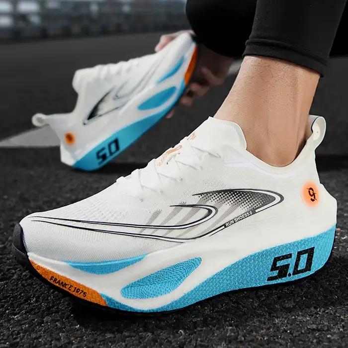 Chaussures de course EZIIOT homme et femme polyester maille aérée stabilisation course légère marathon jogging baskets sportives
