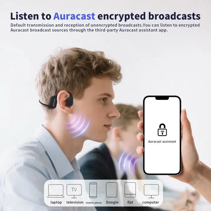 Casque audio à conduction osseuse Bluetooth 5.4 avec AptX HD/LL