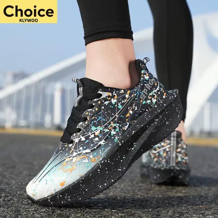 Chaussures de course avec plaque en carbone, spécialité marathon, respirantes, légères, confortables, pour hommes et femmes, pour l'entraînement athlétique