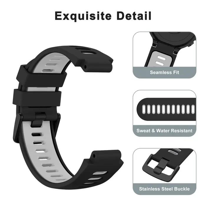 Bracelet de montre en Silicone pour Garmin Forerunner 735XT