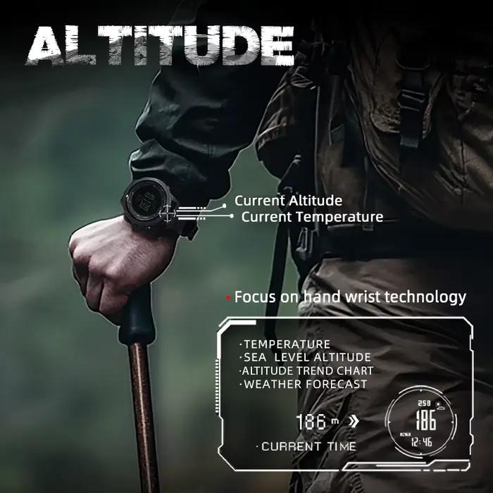 Km TH EDGE-Montre Numérique de dehors de Plein Air pour Homme