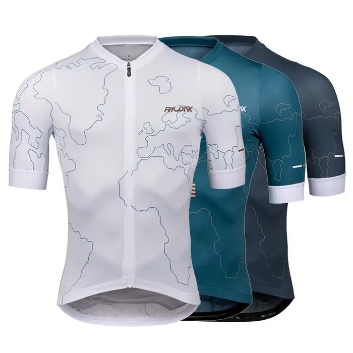 Raudax hommes été à manches courtes Maillot de cyclisme Protection UV Ropa Ciclismo course vêtements de vélo chemises