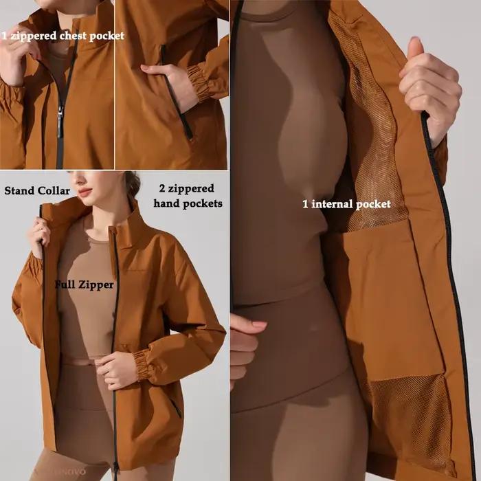 Veste de pluie légère et imperméable pour femme