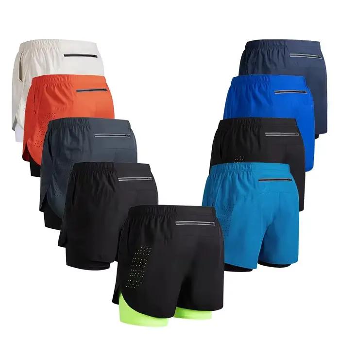 Nouveaux shorts de course double couche pour hommes