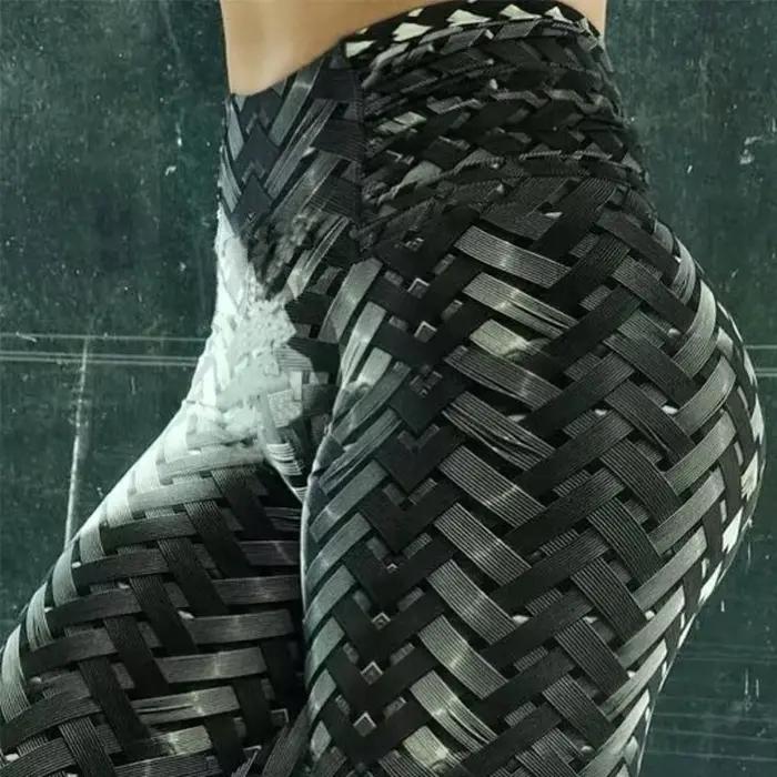 Leggings femmes Sexy Sport gymnastique entraînement imprimer taille haute pantalons de Yoga Fitness Joggings course