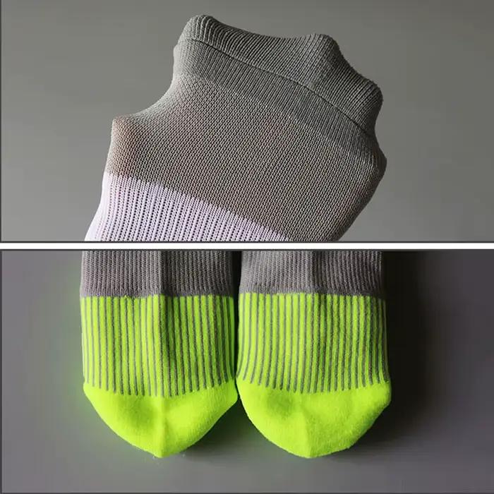 Chaussettes de course automne hiver homme Nylon Marathon basket-ball sport quart chaussette