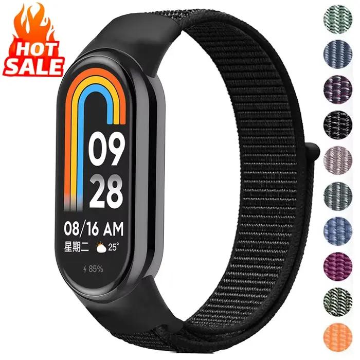 Bracelet à boucle en Nylon pour xiaomi Mi Band 10 9 8