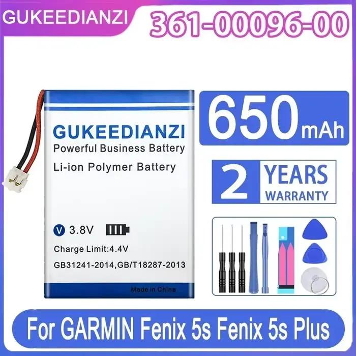 Batterie 355/650mAh pour montre GPS Garmin Fenix 5/5s/5s Plus/5X/ViVOACTIVE3
