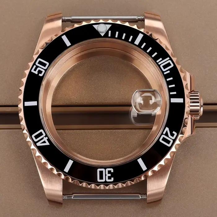 Boîtier de montre de plongée en or Rose 40mm 20ATM