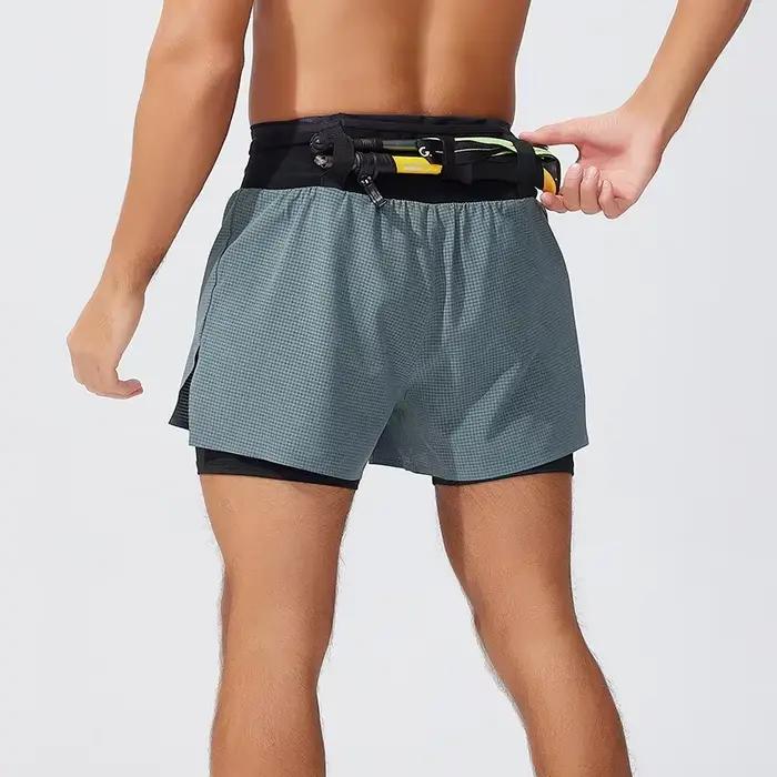 Shorts de sport double couche pour hommes 2 en 1