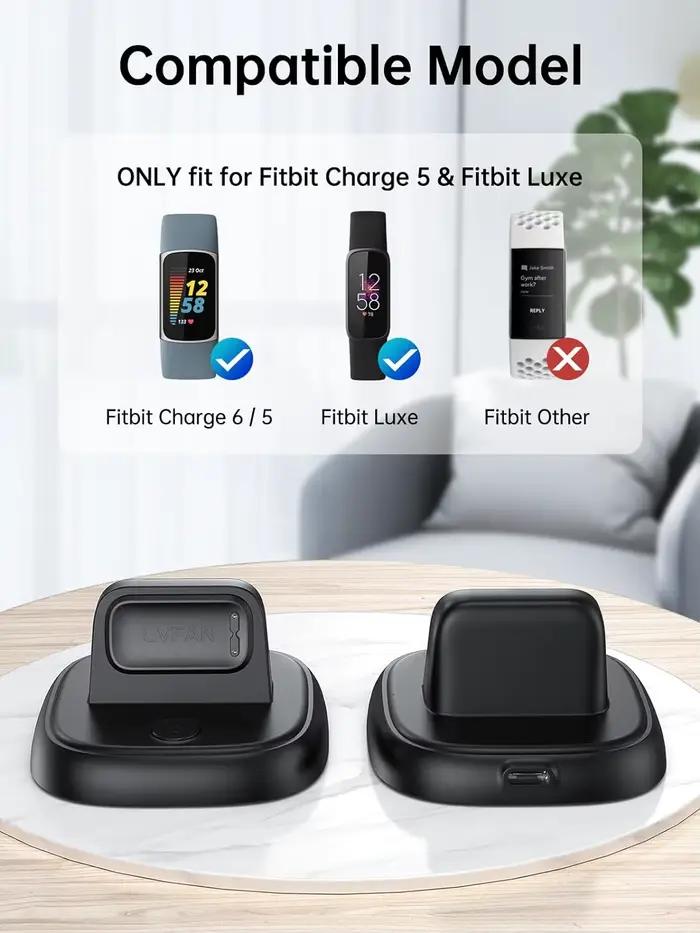 Chargeur de montre pour Fitbit 6/Charge 5/Luxe montre intelligente Station de charge rapide chargeur magnétique support avec câble de chargement