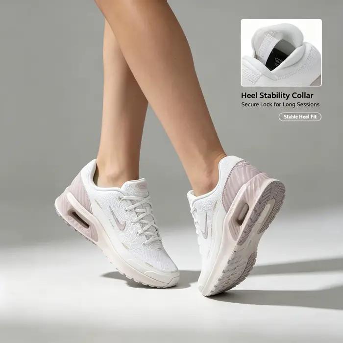 Nike Chaussures de sport pour femme blanches, grises et dorées, respirantes, antidérapantes, confortables pour la course et l'entraînement en salle de sport