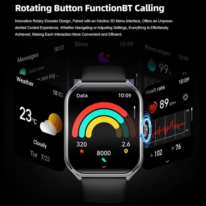 Nouveau pour OPPO Ultra mince montre intelligente hommes AMOLED HD écran toujours afficher l'heure fréquence cardiaque Bluetooth appel sport étanche Smartwatch