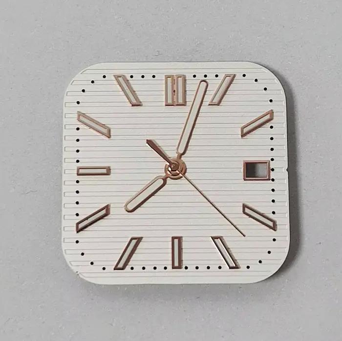 Cadran de montre carré rayé sans logo 29