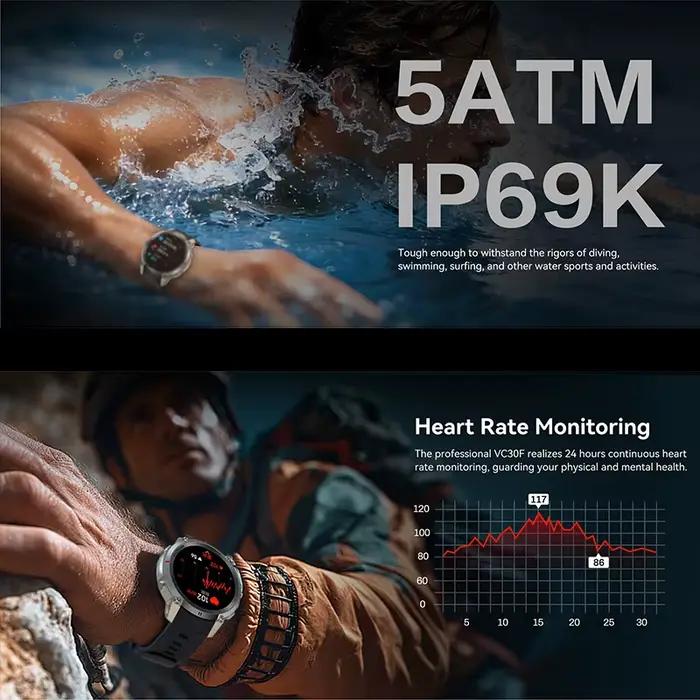 Nouvelle Montre Connectée GPS 2026 pour Hommes et Femmes, Écran AMOLED 1,43 Pouces, Batterie 500 mAh, Étanche 5 ATM, Appel Bluetooth, Montre de Sport