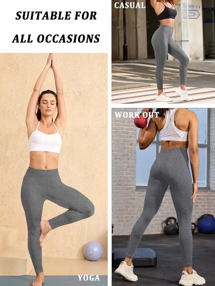 Leggings de sport taille basse pour femmes - Collants super doux et très élastiques pour le yoga