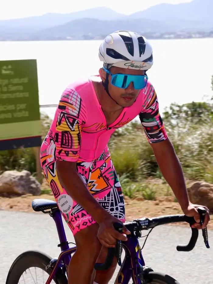 Ensemble de maillots de vélo de route pour hommes été respirant en gel confortable pour cyclisme loisirs et compétitions