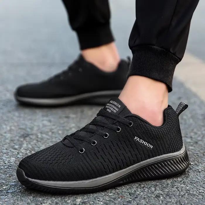 Hommes course marche tricot chaussures mode décontracté