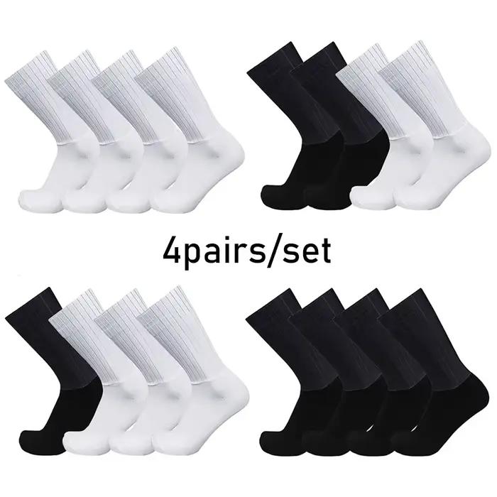 Chaussettes de sport en silicone, 4 paires/ensemble