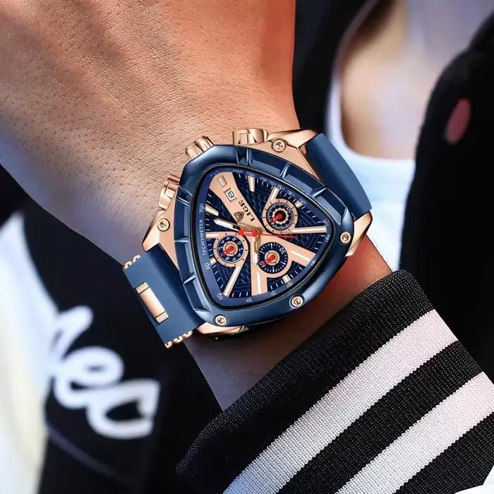 Montre-bracelet pour homme LIGE Sports Triangle