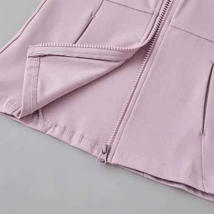 Dessus de Yoga coupe-vent fermeture éclair vestes de course femmes à manches longues