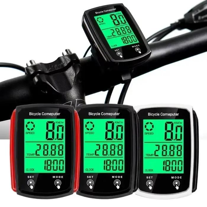 Ordinateur de vélo filaire LED compteur de vitesse de vélo numérique odomètre écran tactile ordinateur de cyclisme étanche avec rétro-éclairage