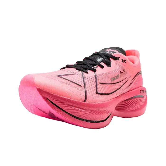 Chaussures de course homme Xtep 160X 3.5PRO coupe basse rose numérique noir pour performances sportives高强度运动跑鞋男士特步160X 3.5PRO低帮玫瑰黑跑步鞋为了运动表现