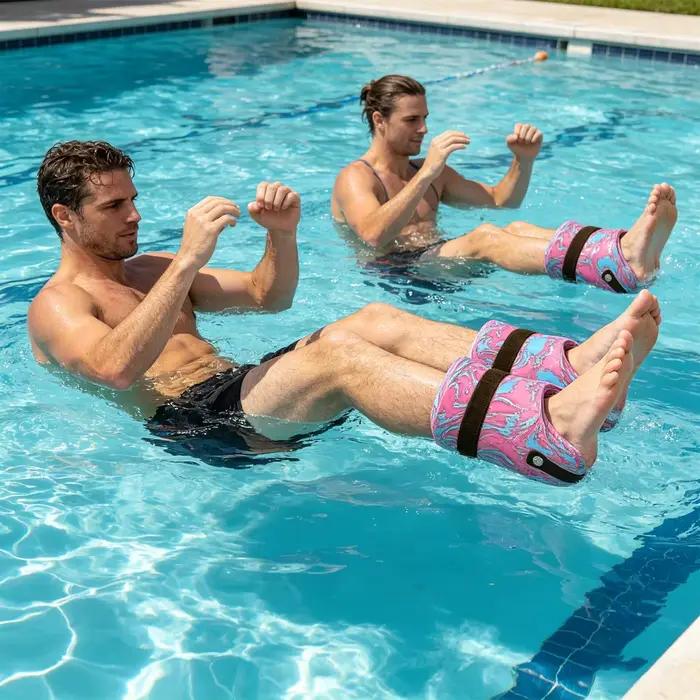 Poids de cheville aquatiques réglables (2 pièces) pour aquagym