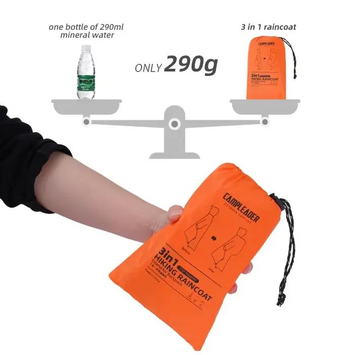 Veste de pluie imperméable 3 en 1 pour l'extérieur