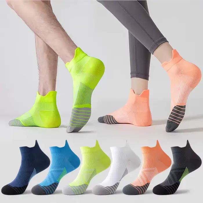 Chaussettes de course tendance pour homme et femme en coton peigné antidérapantes et respirantes pour entraînement athlétisme marathon occasions sportives