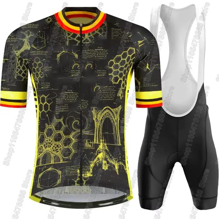 Ensemble Maillot et Cuissard Cyclisme France Tour 2026 TDF Wout Van Aert Belgique Vêtements Homme Vélo de Route VTT