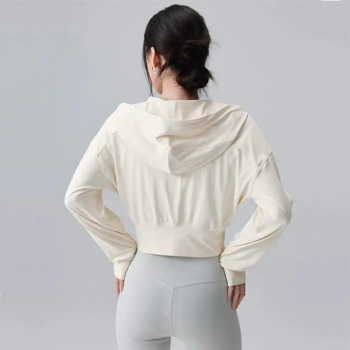 Veste de course pour femmes tricotée en nylon, respirante et polyvalente pour course, yoga, sports de plein air et occasions spéciales