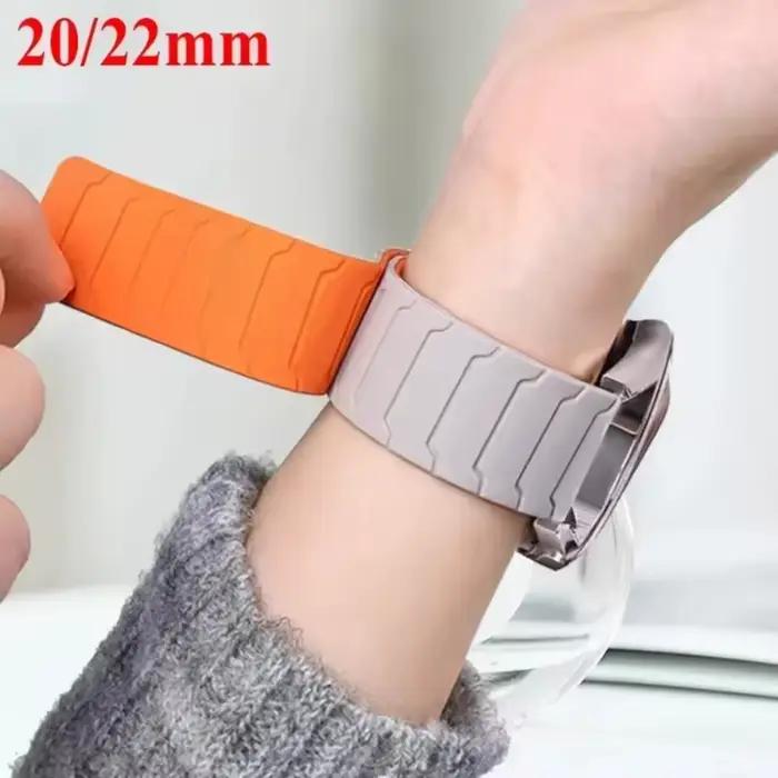 Bracelet magnétique en silicone 20 mm 22 mm pour Garmin Forerunner 170 70 165 970 965 255