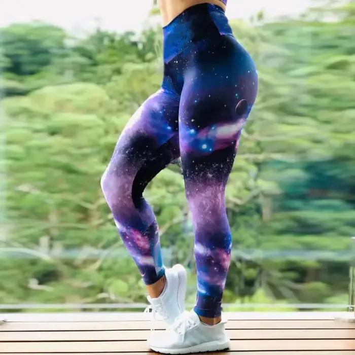 Leggings femmes Sexy Sport gymnastique entraînement imprimer taille haute pantalons de Yoga Fitness Joggings course