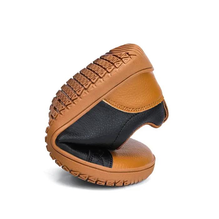 Chaussures de marche pieds nus pour garçons et filles, baskets larges minimalistes, légères, boucle à crochet, cuir Él, chaussures plates pour enfants