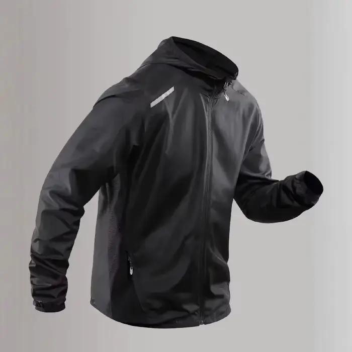 2025 veste de course automne réfléchissant salle de sport à capuche hommes manteau Jogging dégradé couleur vêtements
